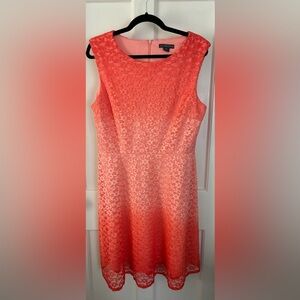 Covington Fit & Flare Coral Lace Dress Size 16